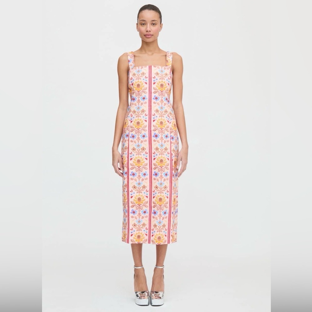 Hill House Home Iris Dress in Floral Block Stripe NWT
